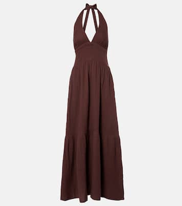 Shay halterneck cotton maxi dress | Melissa Odabash