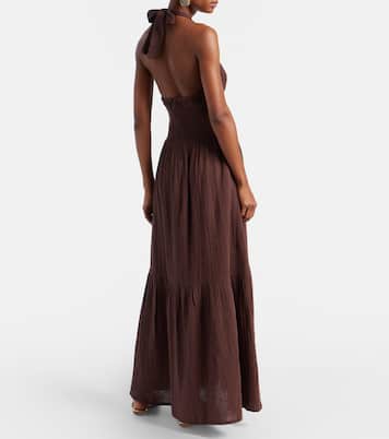 Shay halterneck cotton maxi dress | Melissa Odabash