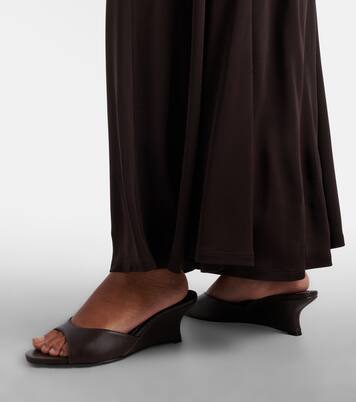 Mules compensées Brigitte en cuir | Staud