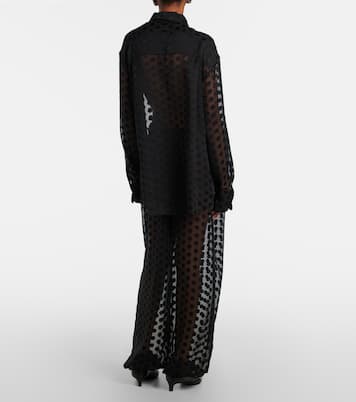 Orissa polka-dot sheer wide-leg pants | The Frankie Shop