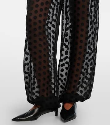 Orissa polka-dot sheer wide-leg pants | The Frankie Shop