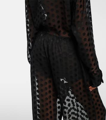 Orissa polka-dot sheer wide-leg pants | The Frankie Shop