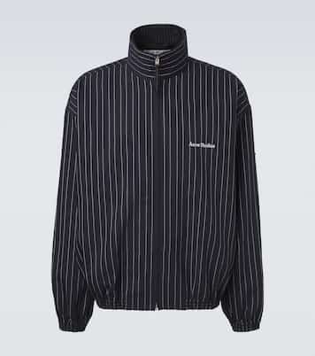 细条纹羊毛与棉质混纺夹克 | Acne Studios