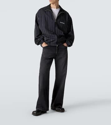 细条纹羊毛与棉质混纺夹克 | Acne Studios
