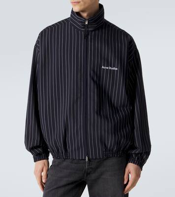 细条纹羊毛与棉质混纺夹克 | Acne Studios