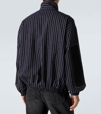 细条纹羊毛与棉质混纺夹克 | Acne Studios