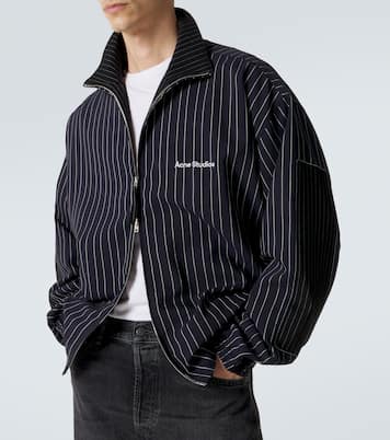 细条纹羊毛与棉质混纺夹克 | Acne Studios