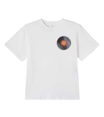 T-shirt in jersey di cotone con logo | Stella McCartney Kids
