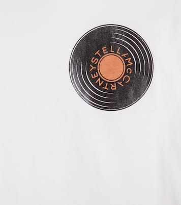 T-shirt in jersey di cotone con logo | Stella McCartney Kids
