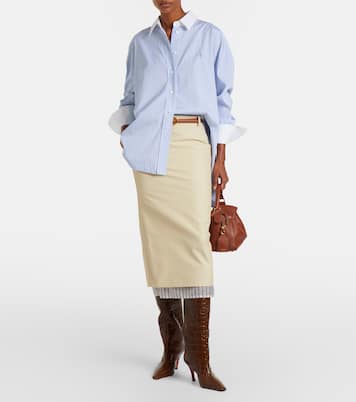 Stiefel Mona aus Leder | Amina Muaddi