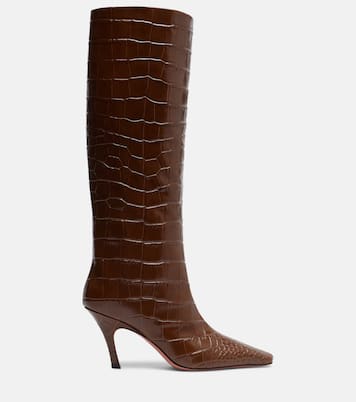 Stiefel Mona aus Leder | Amina Muaddi