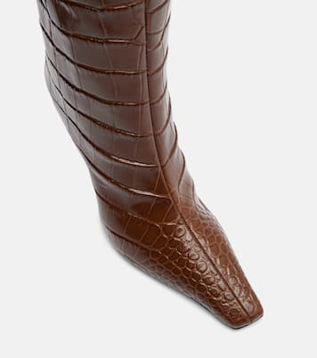 Stiefel Mona aus Leder | Amina Muaddi