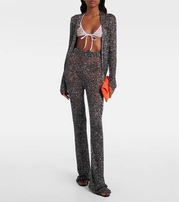 Hose aus Häkelstrick mit Pailletten | Missoni