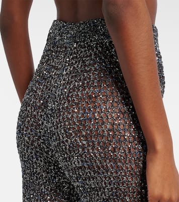 Hose aus Häkelstrick mit Pailletten | Missoni