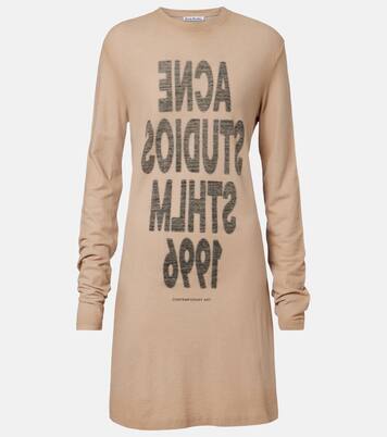 Logo cotton jersey minidress | Acne Studios