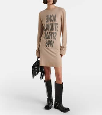 Logo cotton jersey minidress | Acne Studios