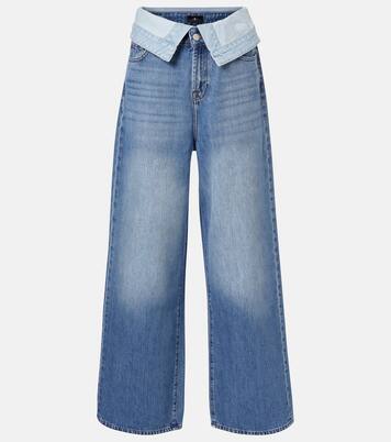 Double Layer Slouchy wide-leg jeans | 7 For All Mankind