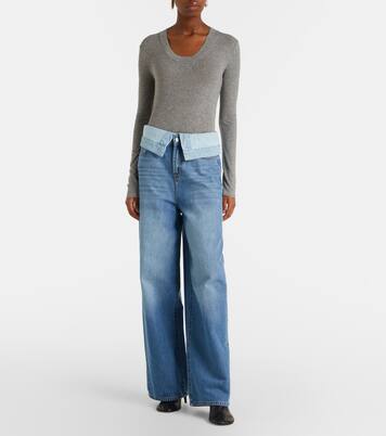 Double Layer Slouchy wide-leg jeans | 7 For All Mankind