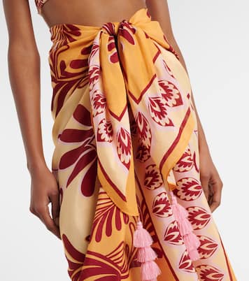 Printed cotton-blend beach cover-up | Farm Rio