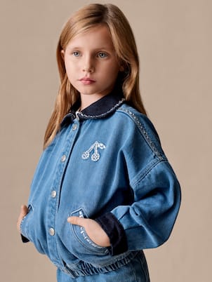 Jeansjacke Lala mit Kristallen | Bonpoint