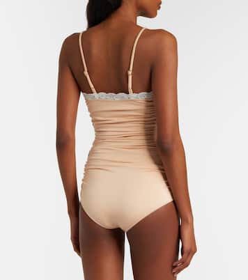 Lace-trimmed ruched bodysuit | Chloé