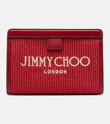 Clutch Avenue Small aus Raffiabast mit Leder | Jimmy Choo