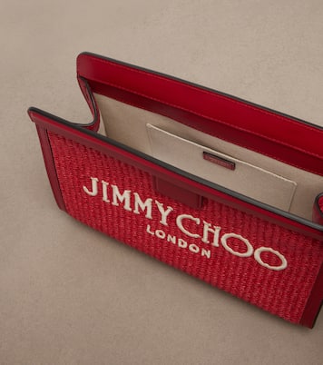 Clutch Avenue Small aus Raffiabast mit Leder | Jimmy Choo