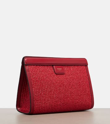 Clutch Avenue Small aus Raffiabast mit Leder | Jimmy Choo