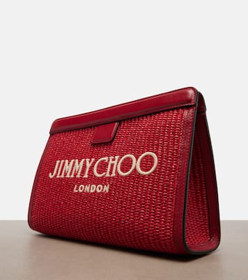 Clutch Avenue Small aus Raffiabast mit Leder | Jimmy Choo
