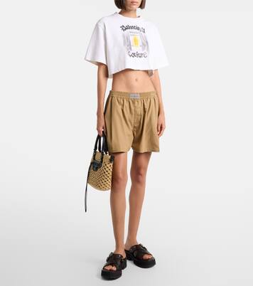 Le City Small raffia tote bag | Balenciaga