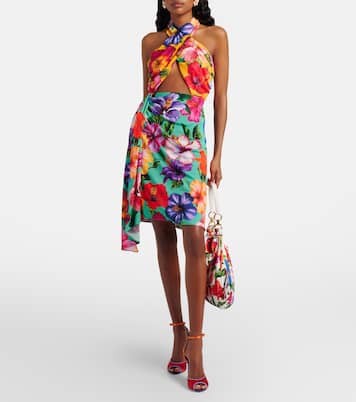 Floral cutout wrap dress | Dolce&Gabbana