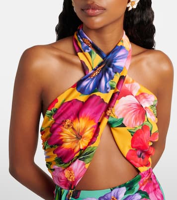 Floral cutout wrap dress | Dolce&Gabbana