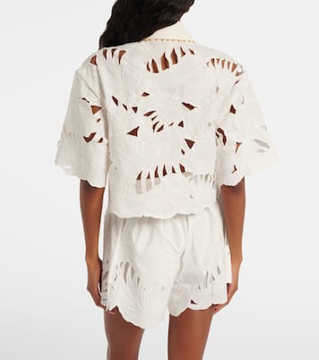 Mahon embroidered cotton poplin shirt | Zimmermann