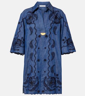 Robe en coton à broderie | Zimmermann