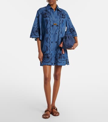 Robe en coton à broderie | Zimmermann