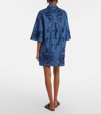 Robe en coton à broderie | Zimmermann