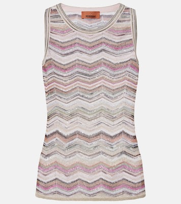 Top de lamé en zigzag con lentejuelas | Missoni