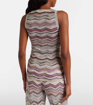 Top de lamé en zigzag con lentejuelas | Missoni