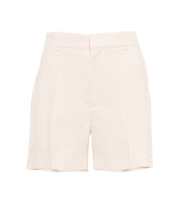High-rise linen and silk shorts | Chloé