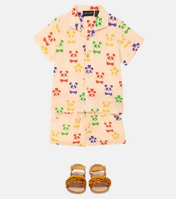 Printed linen and cotton shirt | Mini Rodini