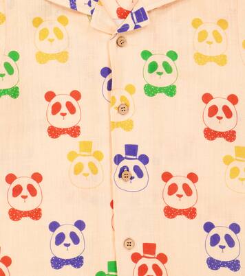 Printed linen and cotton shirt | Mini Rodini