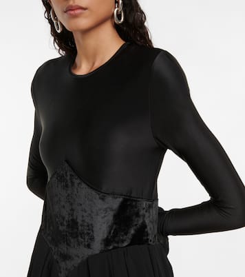 Robe évasée plissée | Rabanne