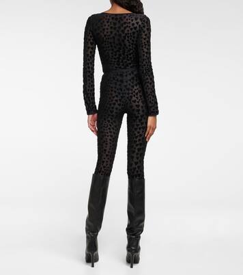 Flocked high-rise leggings | Ami Paris