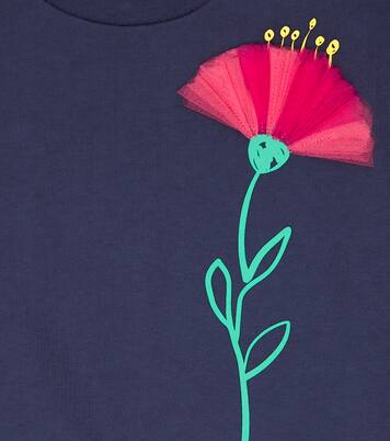 Sweat-shirt en coton à fleurs | Il Gufo