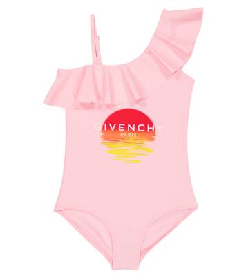 Asymmetric ruffled swimsuit | Givenchy Kids
