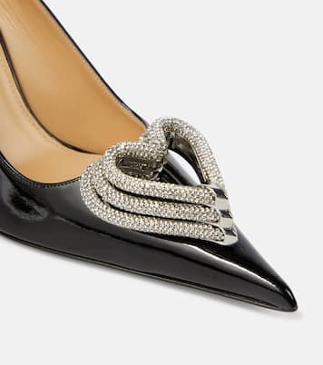 Verzierte Pumps Triple Heart aus Lackleder | Mach & Mach