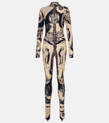 Jumpsuit Heraldique in jersey con stampa | Jean Paul Gaultier