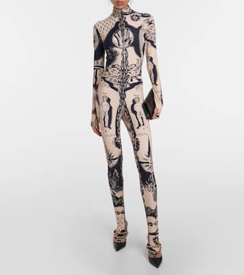 Jumpsuit Heraldique in jersey con stampa | Jean Paul Gaultier