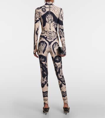 Jumpsuit Heraldique in jersey con stampa | Jean Paul Gaultier