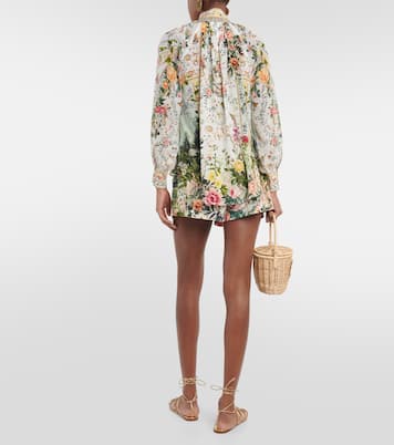 Blouse en crêpe de soie à fleurs | Camilla